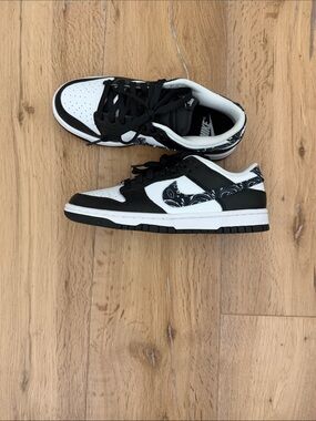 Nike Dunk Low Black & White Paisley Accent